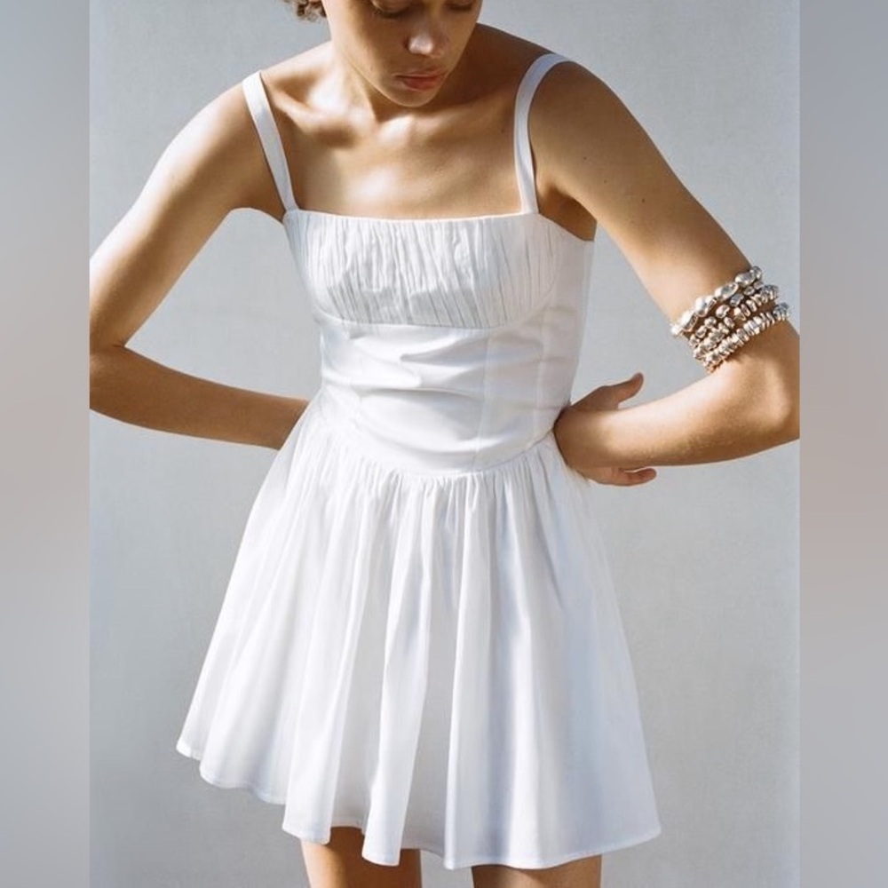 NEW ZARA VOLUMINOUS SKIRT DRESS S